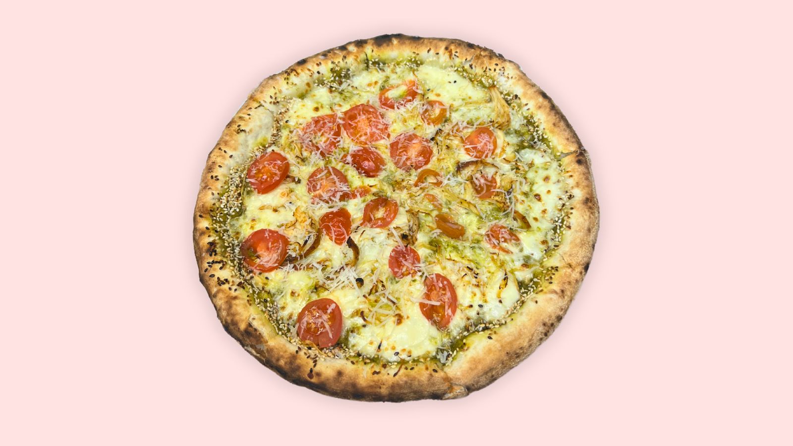 Chicken pesto pizza